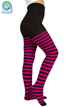 CALZE COLLANT RIGA NERO FUXIA BAMBINA